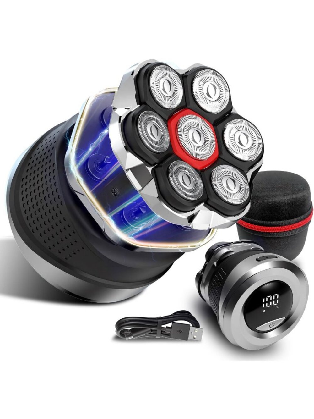 2026 Upgrade Men's Electric Rotary Shaver, 7D Floating, Waterproof, Fast Charge